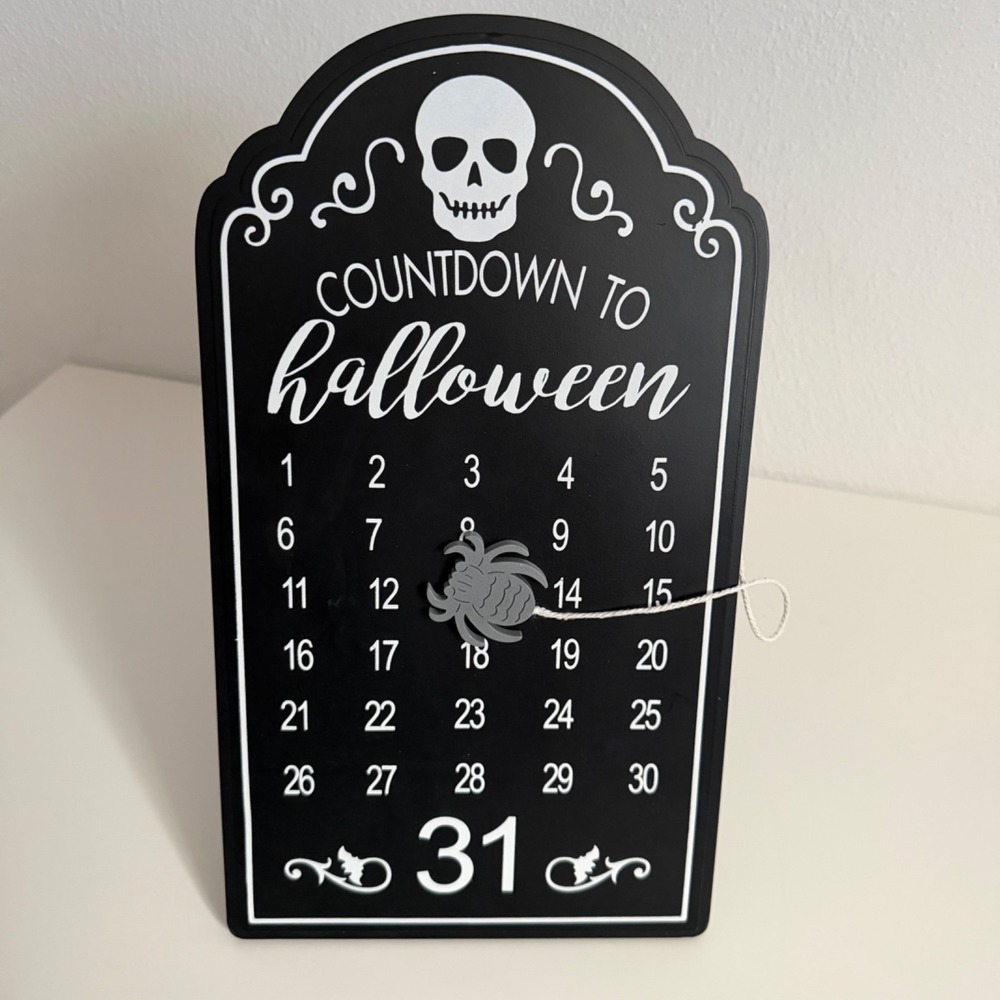 Celebrate Together Halloween Black Magnetic Spider Calendar Wall Counter Decor